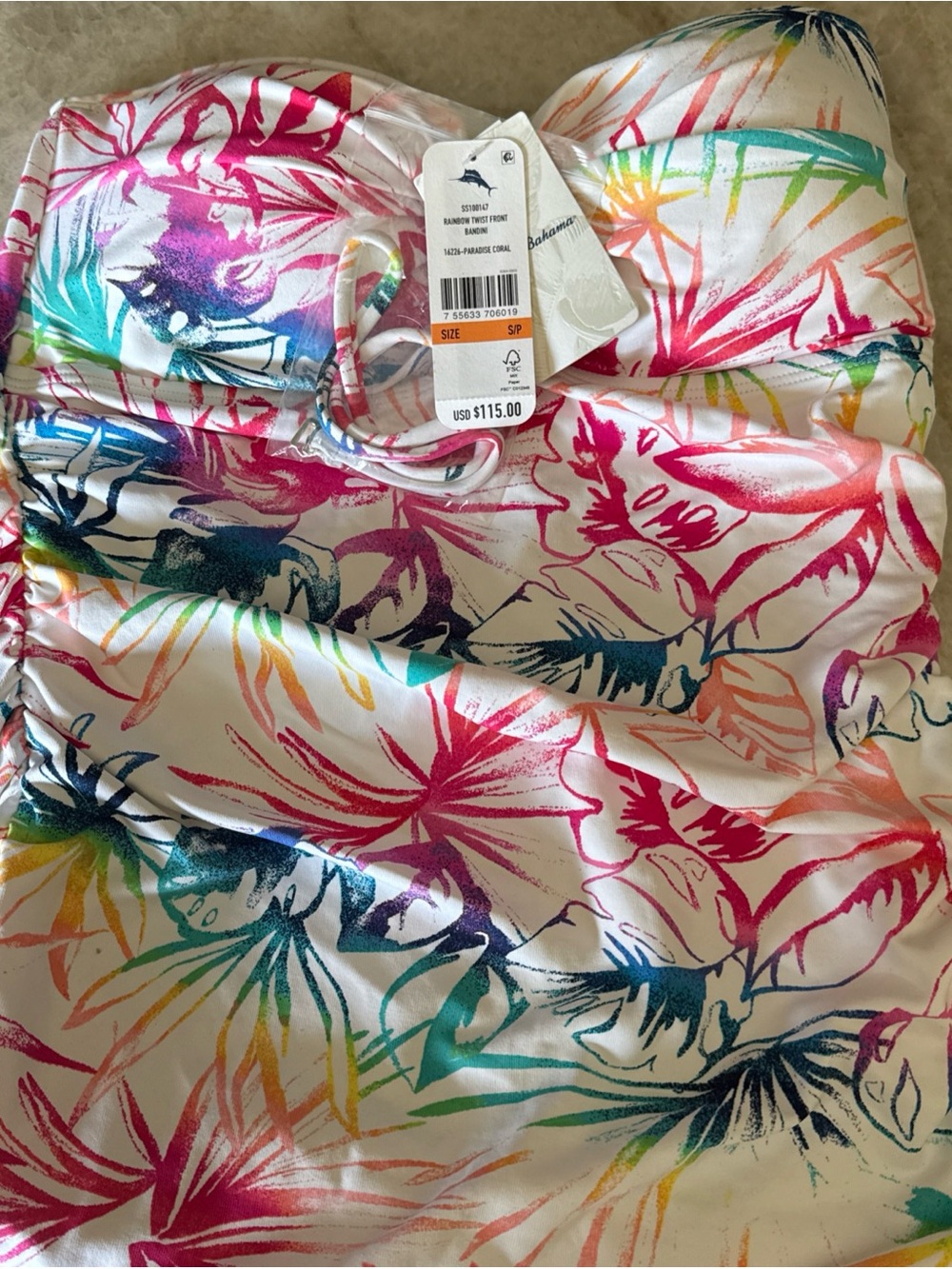 TOMMY BAHAMA small Tankini top NWT
